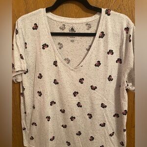 Disney Women's Speckled Gray Minnie Mouse Tee